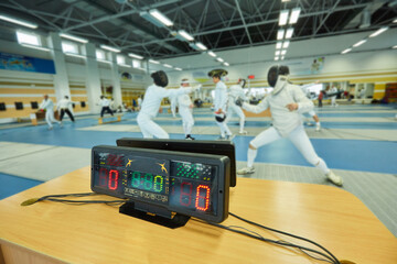 fencing active Olympic sport.