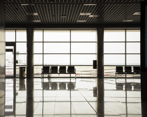 waiting in airport background image