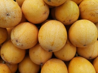 Granadilla, delicious tropical fruit, Passiflora ligularis.