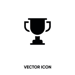 Trophy cup vector icon . Modern, simple flat vector illustration for website or mobile app.Trophy symbol, logo illustration. Pixel perfect vector graphics	