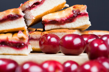 Cherry pie traditionally baked
