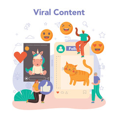 SMM social media marketing concept. Advertising of business