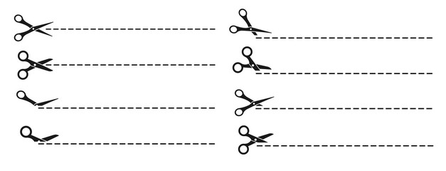 Vector illustration of Scissors set