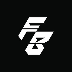 FB letter logo. FB logo design template vector. fb company logo.