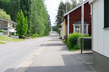 street in the city in summer