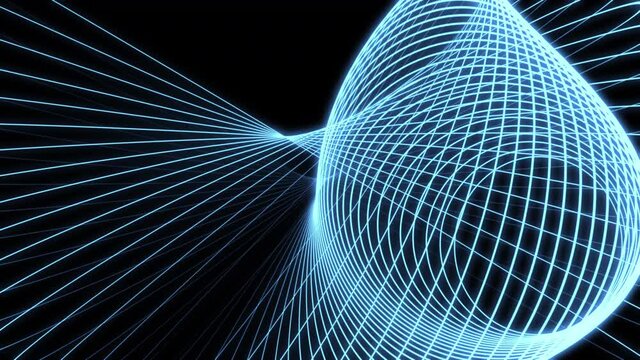 3D Streamline Blue VJ Loop 03 Animation Background 