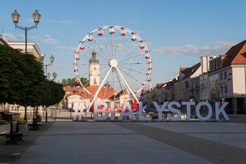 Ferris wheel in the city center, Białystok