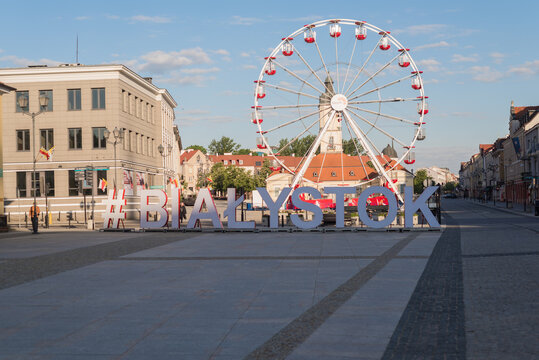 Ferris wheel in the city center, Białystok