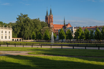 a gothic church in the city of Białystok