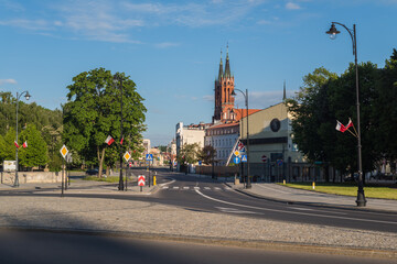 a gothic church in the city of Białystok