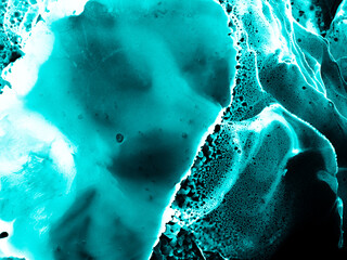 X-ray Texture. Liquid Splash. Blue Microscopy