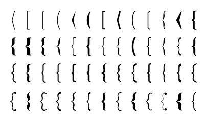 Set of Text brackets. Bracket icon. Quote box frame. Texting quote and brackets boxes. Quotation. Creative vector banner illustration.