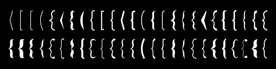 Set of Text brackets. Bracket icon. Quote box frame. Texting quote and brackets boxes. Quotation. Creative vector banner illustration.