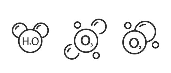 Set of Molecule line icons