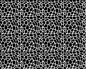 SVG Seamless  pattern of giraffe leather, black color on a white background