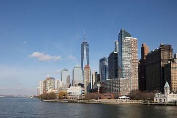 Naklejka premium New York - Battery Park - City Pier A - Skyline / New York - Battery Park - City Pier A - Skyline