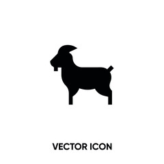 Goat vector icon. Modern, simple flat vector illustration for website or mobile app.Aries symbol, logo illustration. Pixel perfect vector graphics	