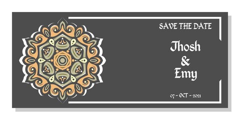 set of wedding invitation with beautiful colours,
File EPS.