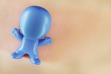 human figure on the background.