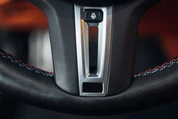 Steering wheel warmer controller at the car