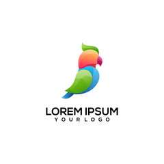Fototapeta na wymiar Bird colorful logo illustration