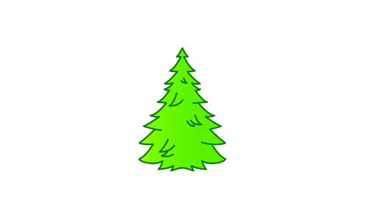 Christmas Tree Vector  christmas tree silhouette Isolated christmas tree icon with star 