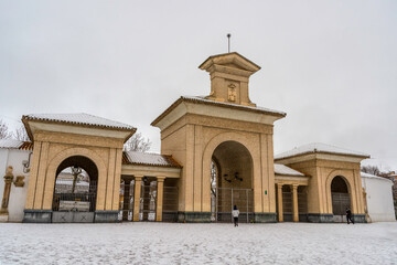 Puerta de Hierros nevado en Albacete