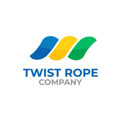 Abstract Twisted Rope Logo Design Template. Suitable for General Solution Real Estate Company Business Brand Corporate in Modern Flat Style Logo Design.