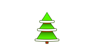 Christmas Tree Vector  christmas tree silhouette Isolated christmas tree icon with star 