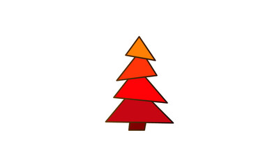 Christmas Tree Vector  christmas tree silhouette Isolated christmas tree icon with star 