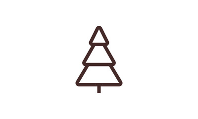 Christmas Tree Vector  christmas tree silhouette Isolated christmas tree icon with star 