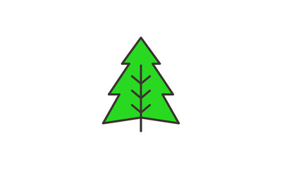Fototapeta premium Christmas Tree Vector christmas tree silhouette Isolated christmas tree icon with star 