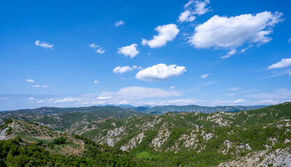 landscape mountain and beautiful blue sky