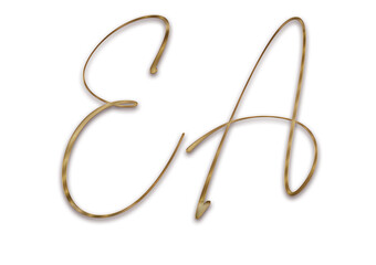 Monogramm, Typografie, Brief, Logo, Initalien, Golden, Elegant, Grafik, Design