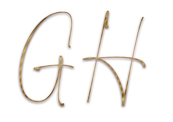 Obraz premium Monogramm, Typografie, Brief, Logo, Initalien, Golden, Elegant, Grafik, Design