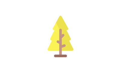 Christmas tree silhouette Isolated Christmas tree icon with star Christmas Tree Vector