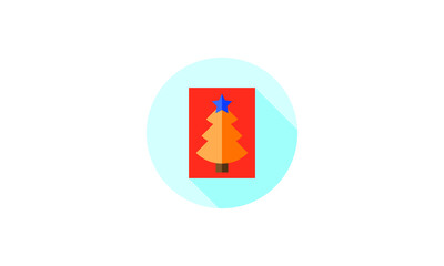 Christmas tree silhouette Isolated Christmas tree icon with star Christmas Tree Vector