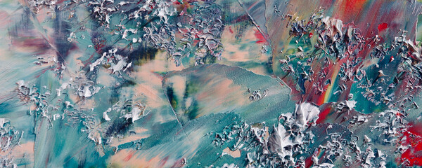 Colorful abstract background wallpaper. Modern motif visual art. Mixtures of oil paint. Trendy hand...