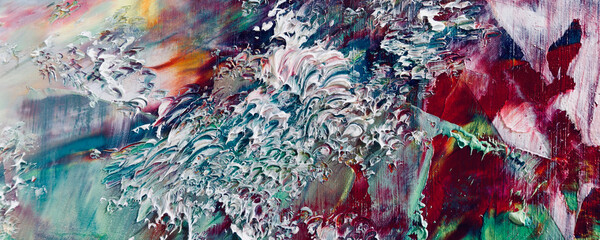 Colorful abstract background wallpaper. Modern motif visual art. Mixtures of oil paint. Trendy hand...
