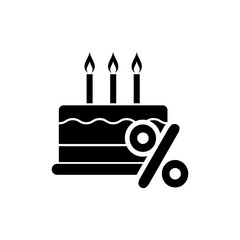 Discount icon, percentage protection logo isolated on a white background