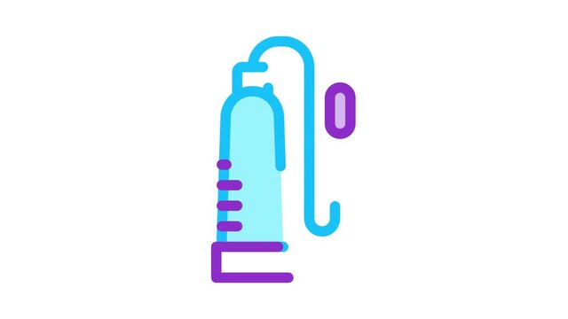 Penis Pump Icon Animation. color Penis Pump animated icon on white background