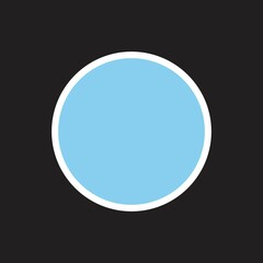 Logo circle background. Decoration logo. Icon circle. The icon in a colored circle with a white bold border. Web button, modern flat design.