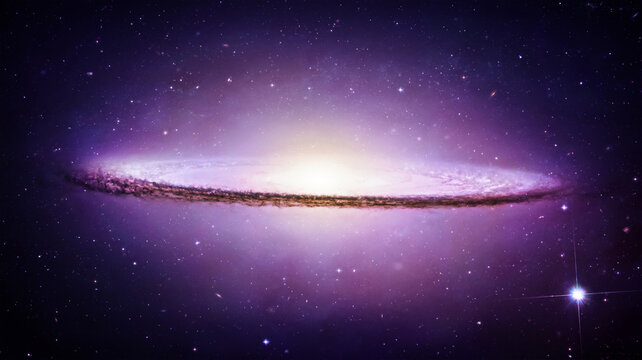 Sombrero galaxy. Sci-fi fantasy wallpaper. Elements of this image furnished by NASA