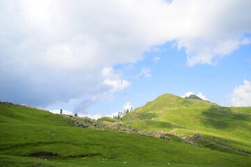 Fototapeta na wymiar Wonderful shot of meadows of Azad Kashmir