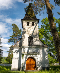 Fototapeta premium Chapel in the cemetery at countryside