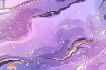 Marbre liquide violet rose dégradé ou fond aquarelle avec des rayures texturées en feuille de paillettes. Effet de dessin à l& 39 encre d& 39 alcool marbré violet. Modèle de conception d& 39 illustration vectorielle pour l& 39 invitation de mariage