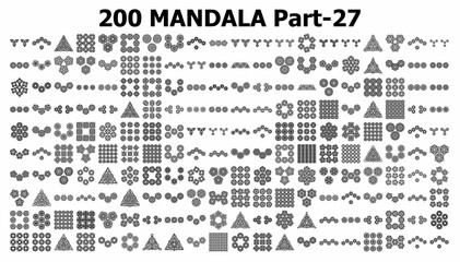 mandala art line coloring and pattern vector