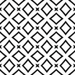  floral seamless pattern background.Geometric ornament for wallpapers and backgrounds. Black and white pattern. 