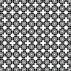  floral seamless pattern background.Geometric ornament for wallpapers and backgrounds. Black and white pattern. 