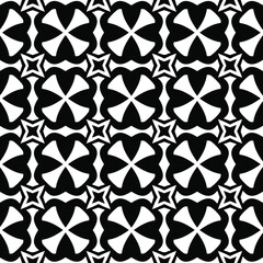  floral seamless pattern background.Geometric ornament for wallpapers and backgrounds. Black and white pattern. 